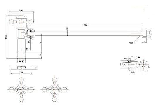 Вентиль подвода воды Burlington W28 купить в интернет-магазине сантехники Sanbest