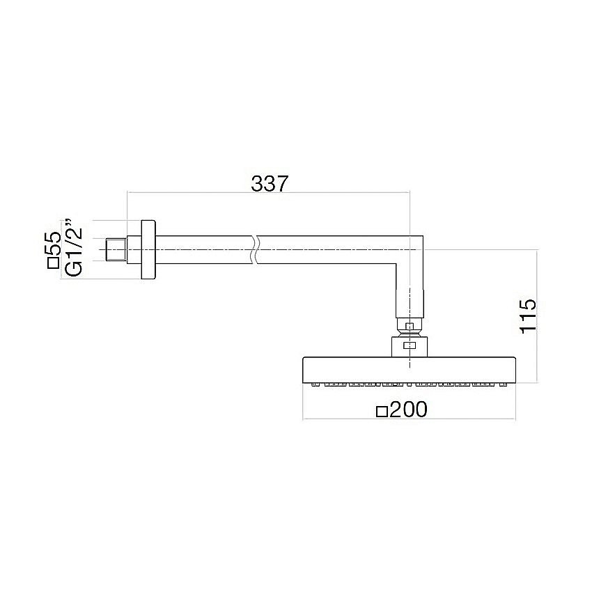 Верхний душ Webert SHOWER SET AC0840560 черный матовый купить в интернет-магазине сантехники Sanbest