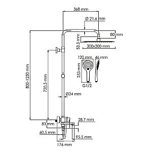 Душевая система WasserKraft Mindel 8500 SET2629 белый Soft-touch купить в интернет-магазине сантехники Sanbest