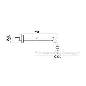 Верхний душ Webert SHOWER SET AC0841015 хром купить в интернет-магазине сантехники Sanbest