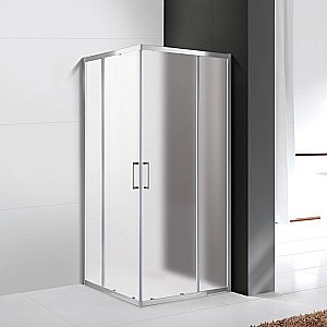 Душевой уголок Cezares Molveno 100х100 MOLVENO-A-2-100-P-Cr стекло рифленое матовое/профиль хром купить в интернет-магазине Sanbest