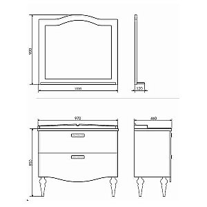 Зеркало Comforty Монако 100 в ванную от интернет-магазине сантехники Sanbest