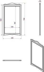 Зеркало Tiffany World Veronica NUOVO VER1163 в ванную от интернет-магазине сантехники Sanbest