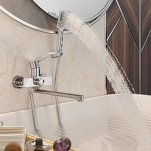 Смеситель для ванны Elghansa Galactik 5344515 хром купить в интернет-магазине сантехники Sanbest