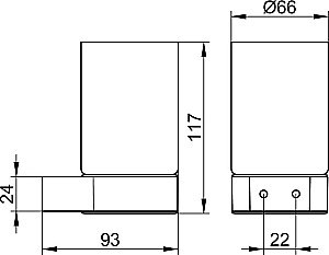 Стакан KEUCO PLAN 14950079000 нержавеющая сталь купить в интернет-магазине сантехники Sanbest
