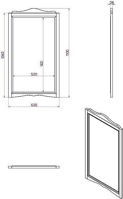 Зеркало Tiffany World Veronica NUOVO VER1163 в ванную от интернет-магазине сантехники Sanbest