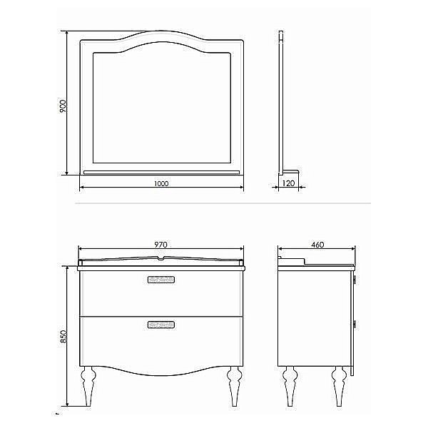 Зеркало Comforty Монако 100 в ванную от интернет-магазине сантехники Sanbest
