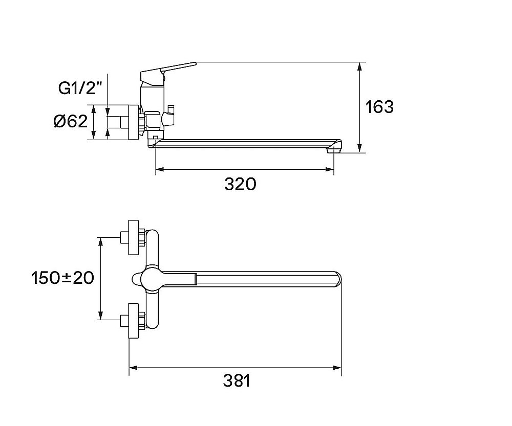 Смеситель для ванны Santek Найра WH5A12001C001 хром купить в интернет-магазине сантехники Sanbest