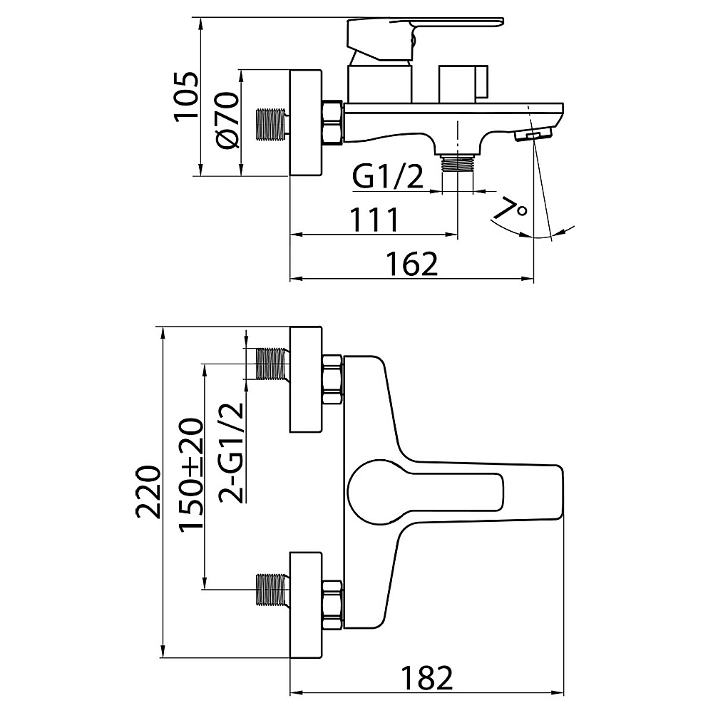 Смеситель для ванны Elghansa Emerald 2391510 хром купить в интернет-магазине сантехники Sanbest