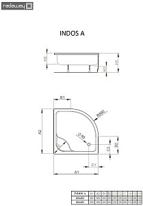 Душевой поддон Radaway Indos A 90x90 купить в интернет-магазине Sanbest