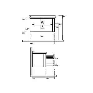 Тумба с раковиной Kerasan Waldorf 925530 Vaniglia matt 100 ваниль с 1 отверстием/заглушка хром для ванной в интернет-магазине Sanbest