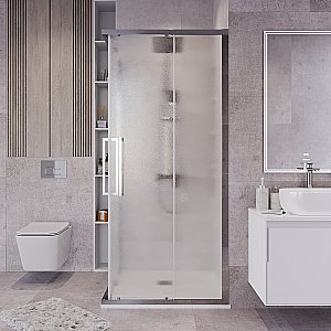 Душевой уголок Grossman Cosmo 300.K33.02.8080.10.02 80x80 стекло шиншилла/профиль хром купить в интернет-магазине Sanbest