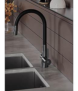 Смеситель для кухни Agger Elegant A3230355 оружейная сталь матовая купить в интернет-магазине сантехники Sanbest