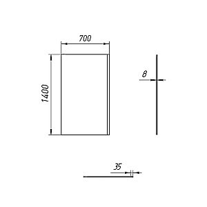 Шторка для ванны PAINI ScreenWT70G 70 стекло прозрачное/профиль черный купить в интернет-магазине Sanbest