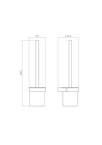 Туалетный ершик в комплекте WONZON & WOGHAND CARBON, Черный (WW-7729) купить в интернет-магазине сантехники Sanbest