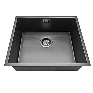Кухонная мойка ABBER Wasser Kreis 54 AF2196GM оружейная сталь купить в интернет-магазине сантехники Sanbest