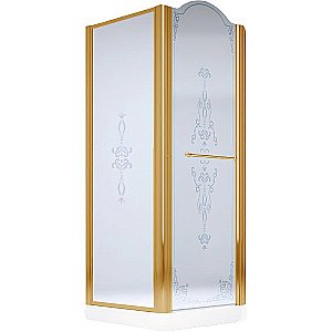 Душевой уголок Migliore Diadema ML.DDM-22.191.ST.BR 90x90 стекло матовое с рисунком/профиль бронза купить в интернет-магазине Sanbest