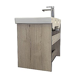 Тумба с раковиной Comforty Вена 00-00008929 70 дуб дымчатый для ванной в интернет-магазине Sanbest