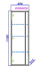 Пенал Aqwella Evolution 40 EV0504CD крафт темный для ванной в интернет-магазине сантехники Sanbest
