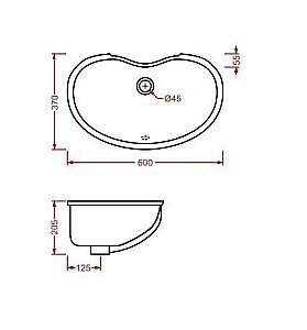 Раковина Artceram  IDEA 60 IDL001 01 00 белая купить в интернет-магазине Sanbest