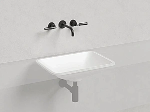 Раковина врезная снизу столешницы Salini MAREA 06 1802206M 55 из искусственного камня S-Stone, белая матовая купить в интернет-магазине Sanbest