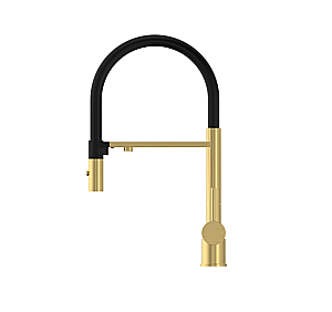 Смеситель для кухни Good Door KITCHEN-C СМ00051 брашированное золото купить в интернет-магазине сантехники Sanbest