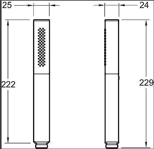 Душевая лейка Jacob Delafon SHIFT SQUARE E14788-CP купить в интернет-магазине сантехники Sanbest