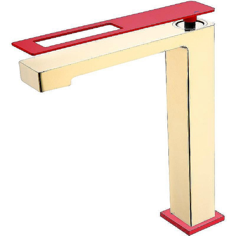 Смеситель для раковины Boheme Q 142-GR золото/красный купить в интернет-магазине сантехники Sanbest