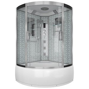 Душевая кабина Niagara Luxe 7744W 120х120 профиль серебро/стекло прозрачное купить в интернет-магазине Sanbest