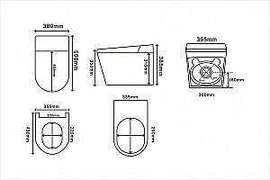 Унитаз подвесной с биде и инсталляцией Abber Bequem AC1123SR-AC0101P2 белый, с крышкой микролифт купить в интернет-магазине Sanbest