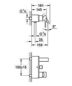 Смеситель для ванны Grohe Allure 32826 000 купить в интернет-магазине сантехники Sanbest