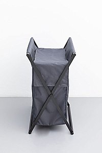 Корзина для белья Allen Brau Priority 6.32001-BS+6.32002-87 черная матовая/мешок серый купить в интернет-магазине сантехники Sanbest