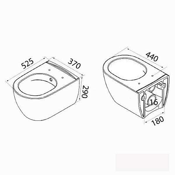 Унитаз Boheme Bianca 963-2 белый глянцевый, безободковый, с функцией биде купить в интернет-магазине Sanbest