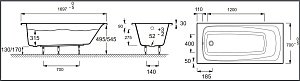 Ванна Jacob Delafon PATIO E6812RU-01 170х70 купить в интернет-магазине Sanbest