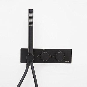 Смеситель для душа WasserKRAFT Elbe 7400 7488 Thermo черный Soft-touch купить в интернет-магазине сантехники Sanbest