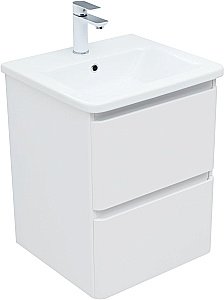 Тумба с раковиной Aquanet Эмбер 330463 50 белый матовый для ванной в интернет-магазине Sanbest