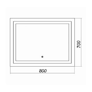 Зеркало Loranto Стиль CS00058007 80х70 с сенсором в ванную от интернет-магазине сантехники Sanbest