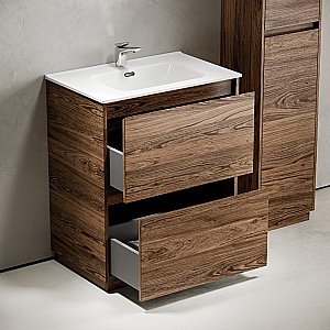 Тумба с раковиной Sancos Libra 70 LB70FECH дуб чарльстон для ванной в интернет-магазине Sanbest