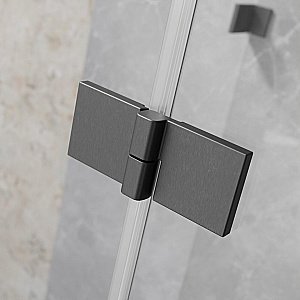 Душевая дверь Radaway Essenza 8 Brushed GunMetal DWJ 130 L стекло прозрачное/профиль брашированная оружейная сталь купить в интернет-магазине Sanbest