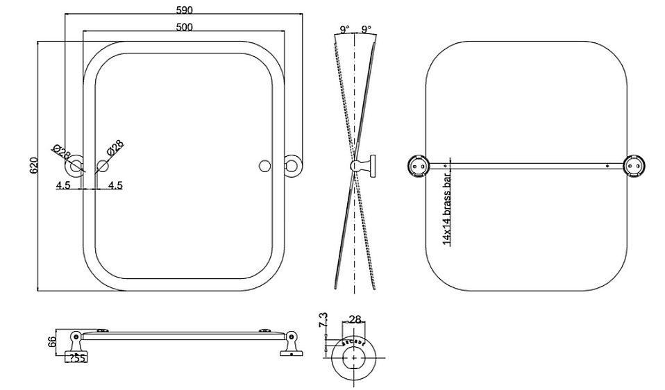 Зеркало Burlington Arcade A40 BNKL шлифованный никель в ванную от интернет-магазине сантехники Sanbest