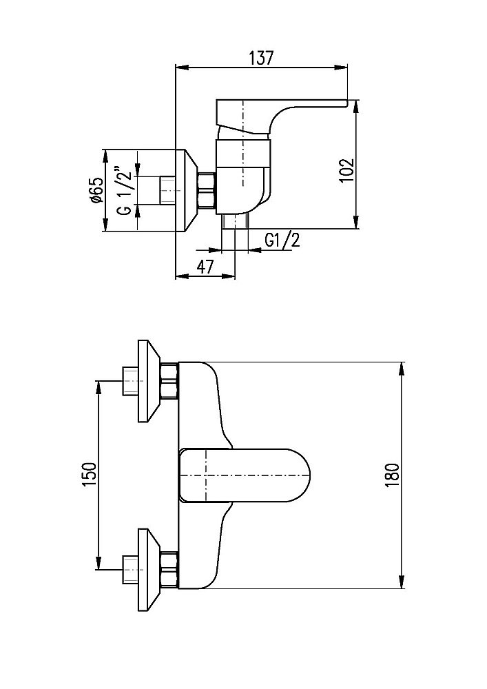 Смеситель для душа Rav-Slezak YUKON YU180.5CMAT купить в интернет-магазине сантехники Sanbest