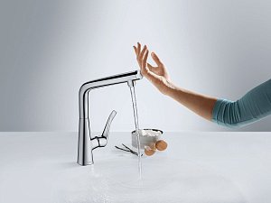 Смеситель для кухни Hansgrohe Metris Select 14883000 купить в интернет-магазине сантехники Sanbest