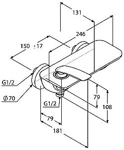 Смеситель для душа Kludi Balance 527108775 черный купить в интернет-магазине сантехники Sanbest
