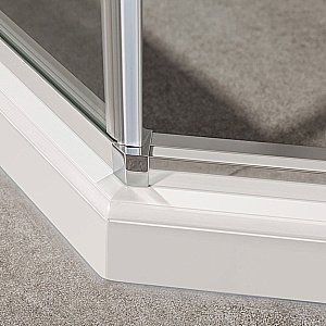 Душевой уголок Vincea Slim-U VSP-2SU900CLB 90x90 стекло прозрачное/профиль черный купить в интернет-магазине Sanbest