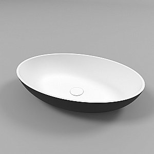 Раковина накладная WhiteCross Citrine 60 0717.060040.20100 черная матовая, белая матовая купить в интернет-магазине Sanbest