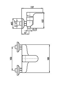Смеситель для душа Rav-Slezak YUKON YU180.5CMAT купить в интернет-магазине сантехники Sanbest