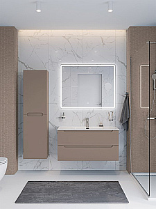 Тумба с раковиной BelBagno 100 ETNA-1000-2C-SO-CO+LOV-1000-LVB бежевая матовая для ванной в интернет-магазине Sanbest