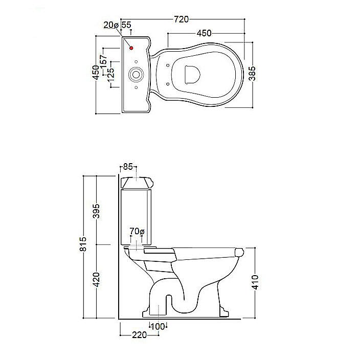 Унитаз напольный Kerasan Retro 1012 с бачком 1081 Белый/кнопка хром купить в интернет-магазине Sanbest