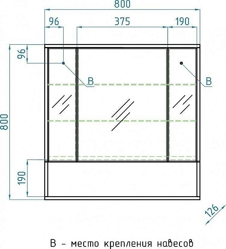 Зеркальный шкаф Style Line Экзотик 80 купить в интернет-магазине сантехники Sanbest