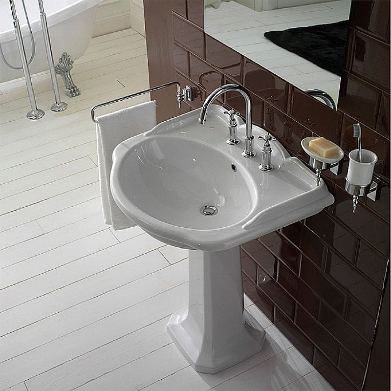 Раковина на пьедестале Globo Paestum 62 белая купить в интернет-магазине Sanbest